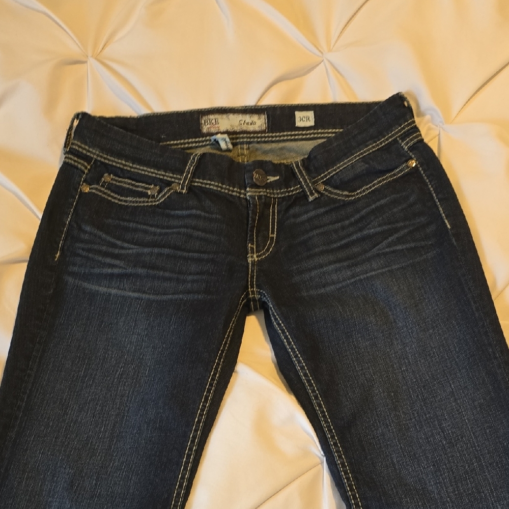 BKE Women's Dark Blue Straight Leg Jeans